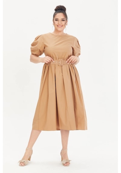 Myline Kemerli Poplin Elbise (503181776)