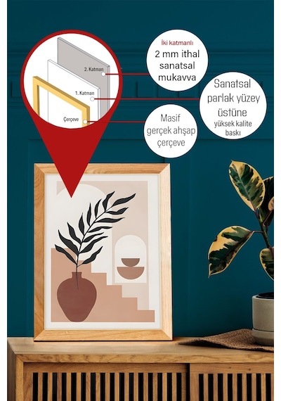 Artavessa Gerçek Ahşap Çerçeveli 3 Parça 3D Poster Tablo Seti - 3DARTSOHOSET41