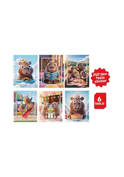 Playever Sticker Puzzle - Kapibara, Çıkartmalı Yapboz Etkinlik Kitabı