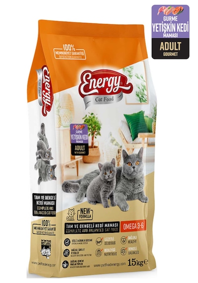 Energy Gurme Yetişkin Kedi Maması 2 x 15 KG