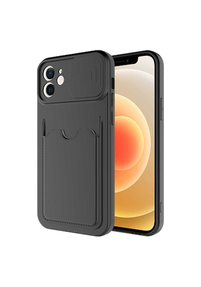 Apple Uyumlu iPhone 12 Kılıf Zore Kartix Kartlık Bölmeli Kılıf