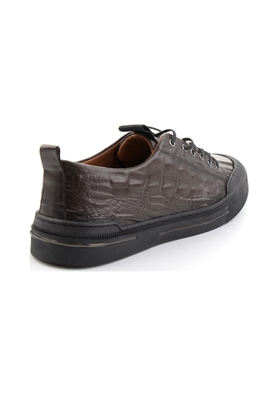 Kahve Hakiki Deri Erkek Sneaker E01900251044 Kahve