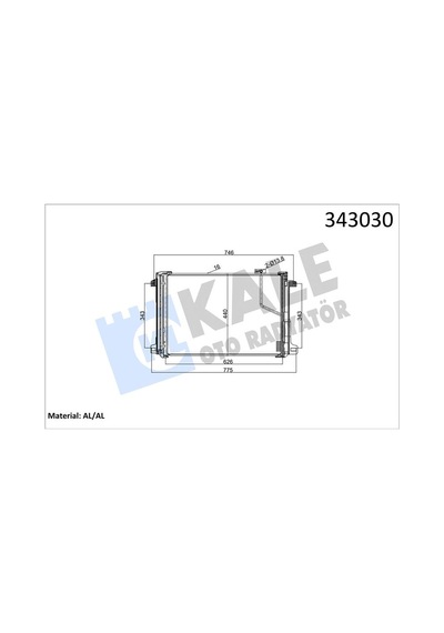 Kale 343030 Klima Radyatörü Mercedes W204 S204 C204 C218 W212 A207 C207 X204 A2045000654