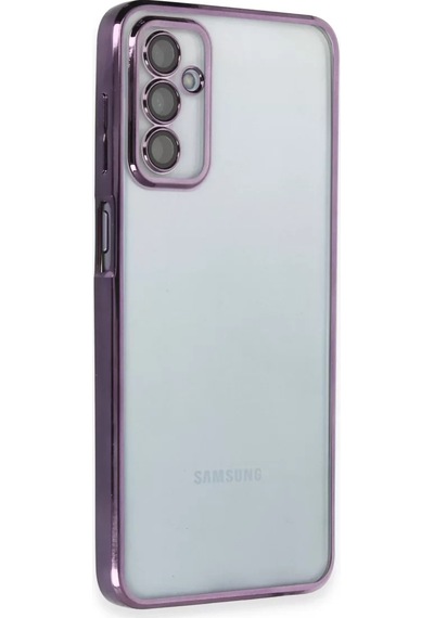 Newface Samsung Galaxy M23 Kılıf Razer Lensli Silikon - Mor
