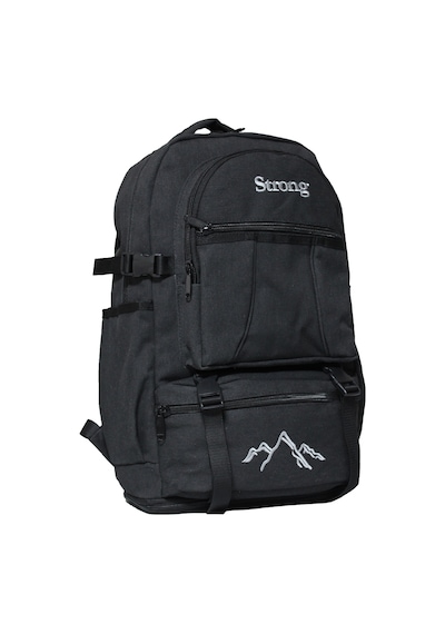Unisex Körüklü Kanvas Kumaş Laptop Bölmeli Outdoor Sırt Çantası Dağcı Sırt Çantası Escp02 Siyah Siyah