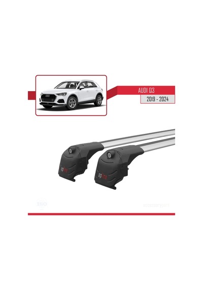 Audi Q3 F3 2019 Ve Sonrası İle Uyumlu Ace-2 Ara Atkı Tavan Barı Gri
