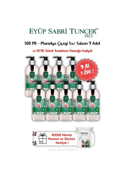 Manolya Çiçeği Sıvı Sabun 9 Al 7 Öde 500 Ml Ve Rosıe Hediyeli