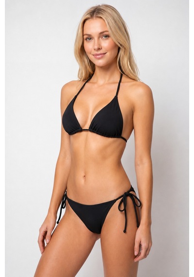 Loya Kadın Siyah Basic Yandan Bağlamalı Tek Alt Bikini