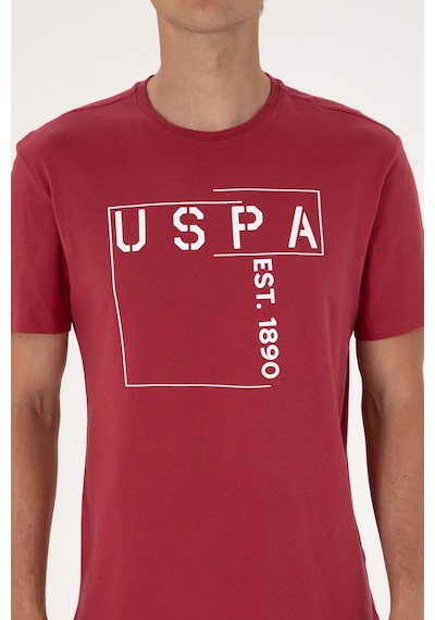 U.S. Polo Assn. Erkek Regular Fit Vişne Bisiklet Yaka Tişört 50306908-VR223