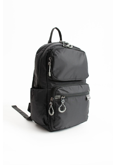 Özer-6032 Sanmorris Unisex Suya Dayanıklı Paraşüt Kumaş 5 Bölmeli Laptop Bölmeli Seyahat Ve Okul Çantası Siyah