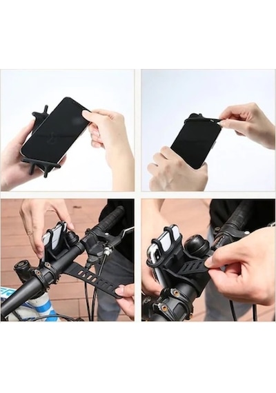 Bisiklet Telefon Tutucu Silikonlu Epic Siyah