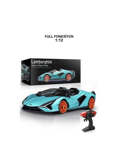 Uzaktan Kumandalı Şarjlı Işıklı Full Fonksiyon Lamborghini Sian Radstar Oyuncak Araba Yeşil Yeşil