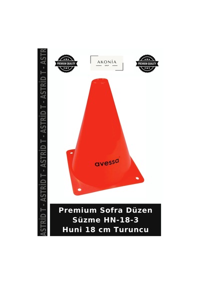 Premium Sofra Düzen Süzme Hn-18-3 Huni 18 Cm Turuncu