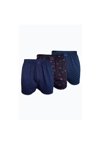 Malabadi Erkek 3 Lü Set-2 Premium Collection Desenli Geniş Kalıp Modal Boxer 3m254 Set-2