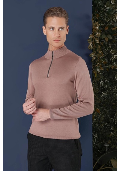 Efor Tr 861 Slim Fit Gül Kurusu Klasik Triko Gülkurusu