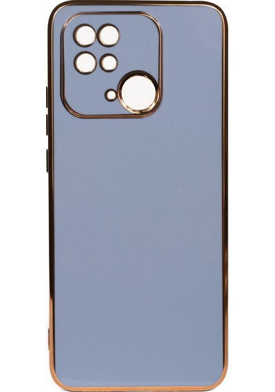 Xiaomi Uyumlu Redmi 10c Kılıf Zore Kenarı Gold Renk Silikon Bark Kapak