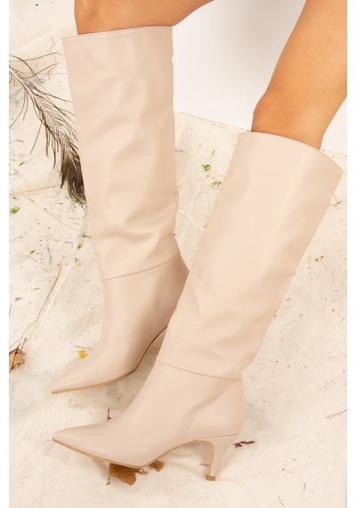 Fox Shoes Ten Suni Deri Kadın Çizme J749205309