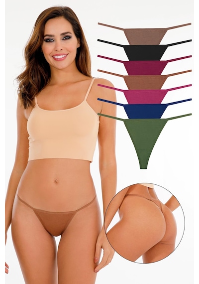 Sensu Kadın Ipli Brazilian Tanga 7'li Külot Set Karışık Renkler Kts3022 Çok Renkli Karışık Sensu Kadın Ipli Brazilian Tanga 7'li Külot Set Karışık Renkler Kts3022 Çok Renkli Karışık