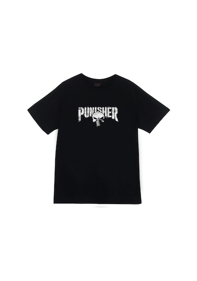 Stoned&Fame Unisex Siyah Kuru Kafa Baskılı T-shirt SIYAH Siyah