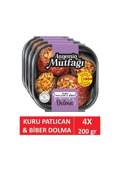 Annemin Mutfağı Hazır Yemek Kuru Dolma Patlıcan,biber 200 Gr X 4 Adet