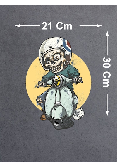 Vespa Scooter Kuru Kafa Sticker - Araba Oto Motosiklet Karavan Sticker - 00012 30x21 Cm