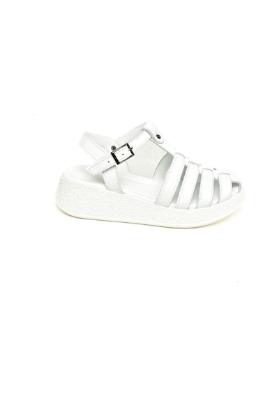 Fox Shoes P555050503 Beyaz Hakiki Deri Kadın Sandalet Beyaz-hakiki Deri Beyaz