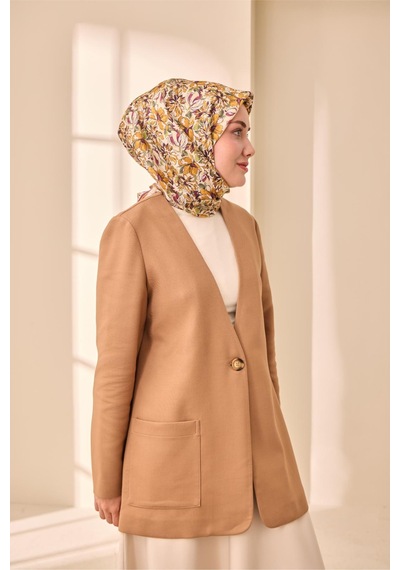 Silk Home Twill İpek Eşarp 11477-09 Ekru, Mürdüm, Gold, Haki, Yeşil