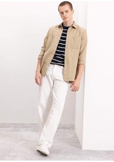DeFacto %100 Pamuk Regular Fit Düğmeli Basic Düz Gabardin Uzun Kollu Gömlek A5383AX24AUBG801 DeFacto %100 Pamuk Regular Fit Düğmeli Basic Düz Gabardin Uzun Kollu Gömlek A5383AX24AUBG801