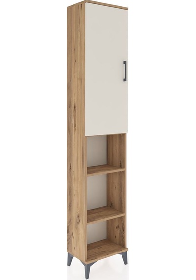 Arges Dolap 4 Raflı Tek Kapaklı Tek Askılı 44x30x221 Çam-aytaşı Atlas Çam