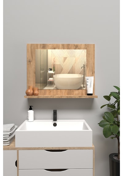 Raflı Banyo Aynası, Lavabo Ve Wc Aynası, Dresuar , Koridor , Mutfak , Makyaj Modern Duvar Tipi Ayna Atlantik
