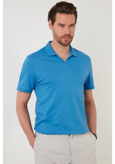 Buratti Regular Fit Pamuklu Erkek Polo Yaka T Shirt 5902141 Koyu Mavi