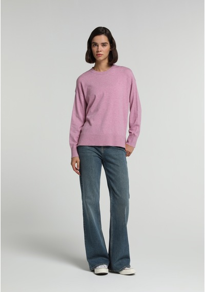 Colin's Colins Regular Fit Yuvarlak Yaka Düz Kadın Pembe Kazak Cl1081242 Q1.v2 Pme Pink Melange