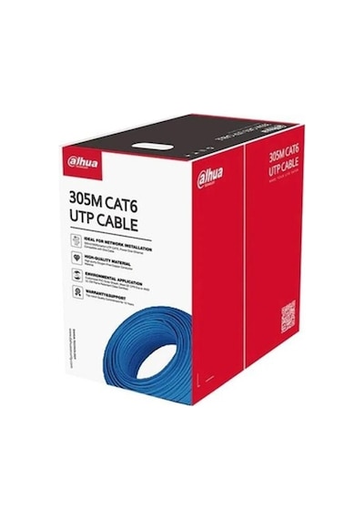 Dahua Pfm922ı-6un-c 305 Metre U/utp 23awg Cca Mavi Renk Cat6 Kablo Diğer