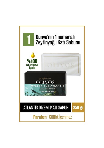 %100 Doğal Parfüm Serisi Atlantis Gizemi Kokulu Zeytinyağı Katı S Saf Sabun - Zeytinyağı