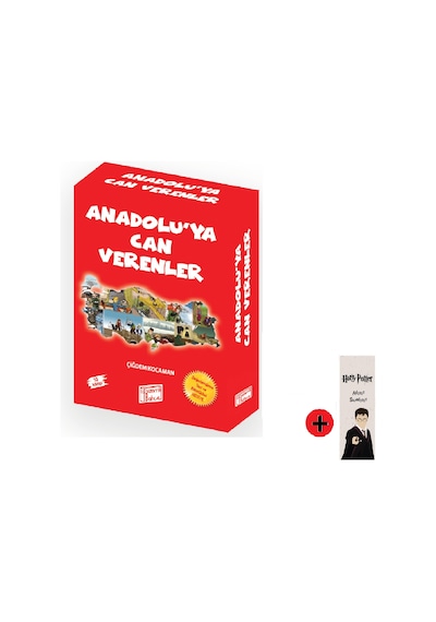 3. 4. Sınıf Hikaye Seti Gizemli Bahçe Yayınları Anadolu'ya Can Verenler + Kişiye Özel İsimli Harry Potter Kitap Ayracı
