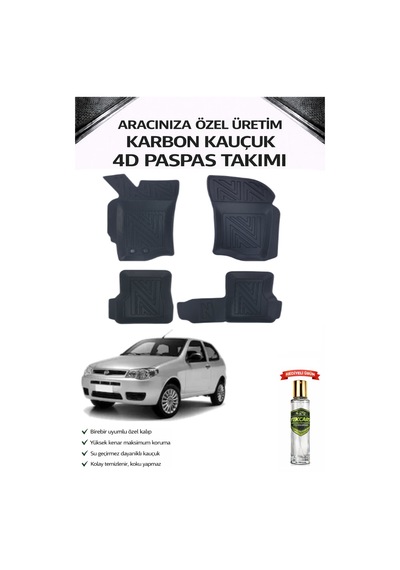 Fiat Palio 2010 Model Aracınıza Özel Karbon Kauçuk Paspas Takımı