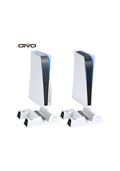 Iv-p5235 Multifonksiyonel Ps5 Disk/ps5 Dijital Uyumlu Led Göstergeli Şarj Stand Soğutucu Fan