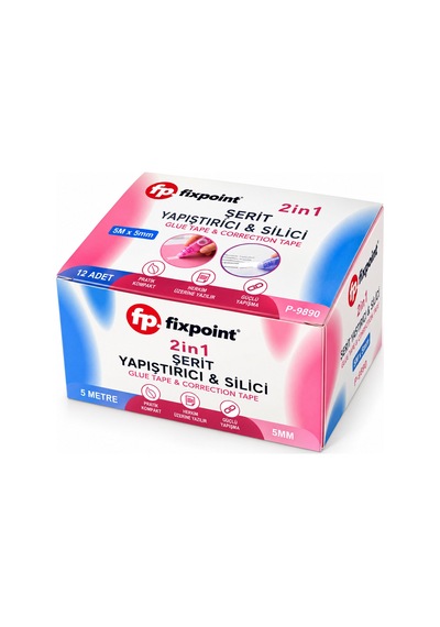 2'si 1 Arada Şerit Yapıştırıcı Ve Silici - Şerit Daksil - Çift Uç Çok Renkli
