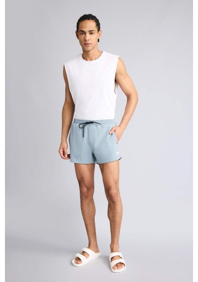 DeFactoFit Andy Baskılı Esnek Dokulu Kısa Boy Sporcu Deniz Şortu B5987AX25HSGR488
