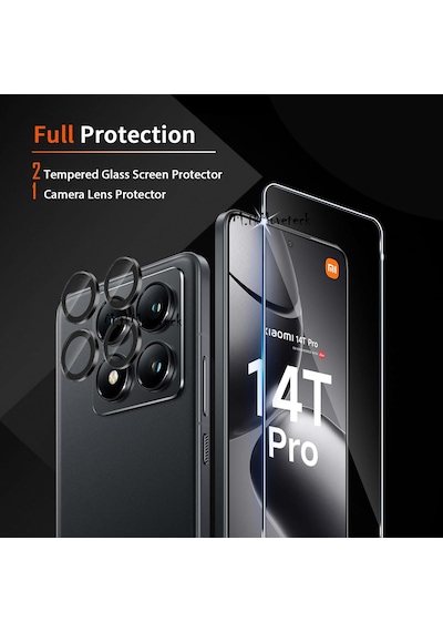 Xiaomi Mi 14t Pro Kamera Koruma Lens Koruyucu Cam + Ekran Cam Set