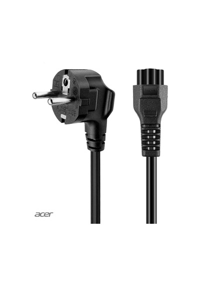 Acer Notebook Adaptör Güç Kablosu 1.2 Mt Yonca Power Kablo Laptop Bilgisayar Kablosu Siyah