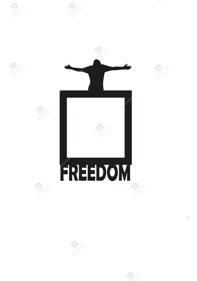 Freedom Temalı Tekli Priz Çerçevesi Dekorasyon