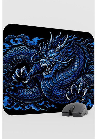 Ejderha Mavi V2 48x40 Xl Gaming Kauçuk Kaymaz Taban Mouse Pad Fare Altlığı