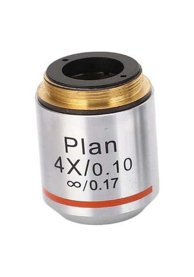 Mikroskop Objektifi 4x Infinity Plan Sonsuz Plan 4x/0.10 /0.17 Özel Kabında