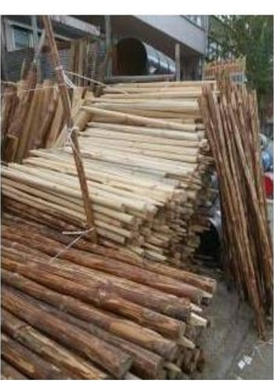 10 Adet 5-7 Cm Ahşap Direk 150 Cm Ahşap Direk Çit Direği