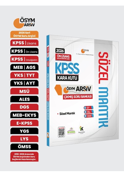 2026 Kpss Önlisans/ortaöğretim Türkçe Sözel Mantık Çıkmış Soru B