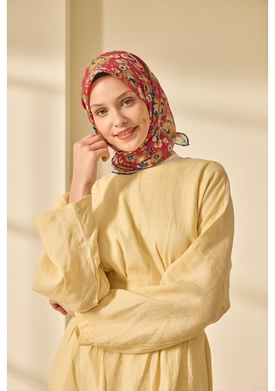 Silk Home Soft Eşarp 73090-06 Fuşya, Sisli Yeşil, Gece Mavi, Yanık Sarı