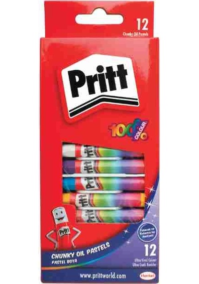 Pritt Pastel Boya Karton Kutu 12 Renk 1048061 Çok Renkli