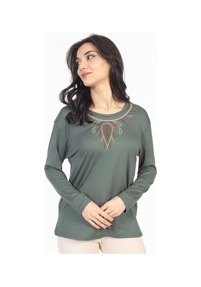 Mutlu City Orta Yaş ve Üzeri Yeni Desen Nakış İşlemeli Yuvarlak Yaka Likralı Anne Penye Bluz 6460-mint Yeşili Mint Yeşili Mutlu City Orta Yaş ve Üzeri Yeni Desen Nakış İşlemeli Yuvarlak Yaka Likralı Anne Penye Bluz 6460-mint Yeşili Mint Yeşili