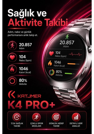 Metal Kasa Görünümlü Akıllı Saat Üç Farklı Kayışlı Bluetooth Bildirim Destekli